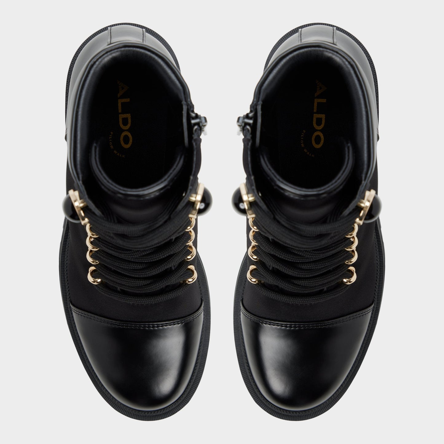 Mariettia in Black - Lace-up boot, Lug sole | Aldo Trending