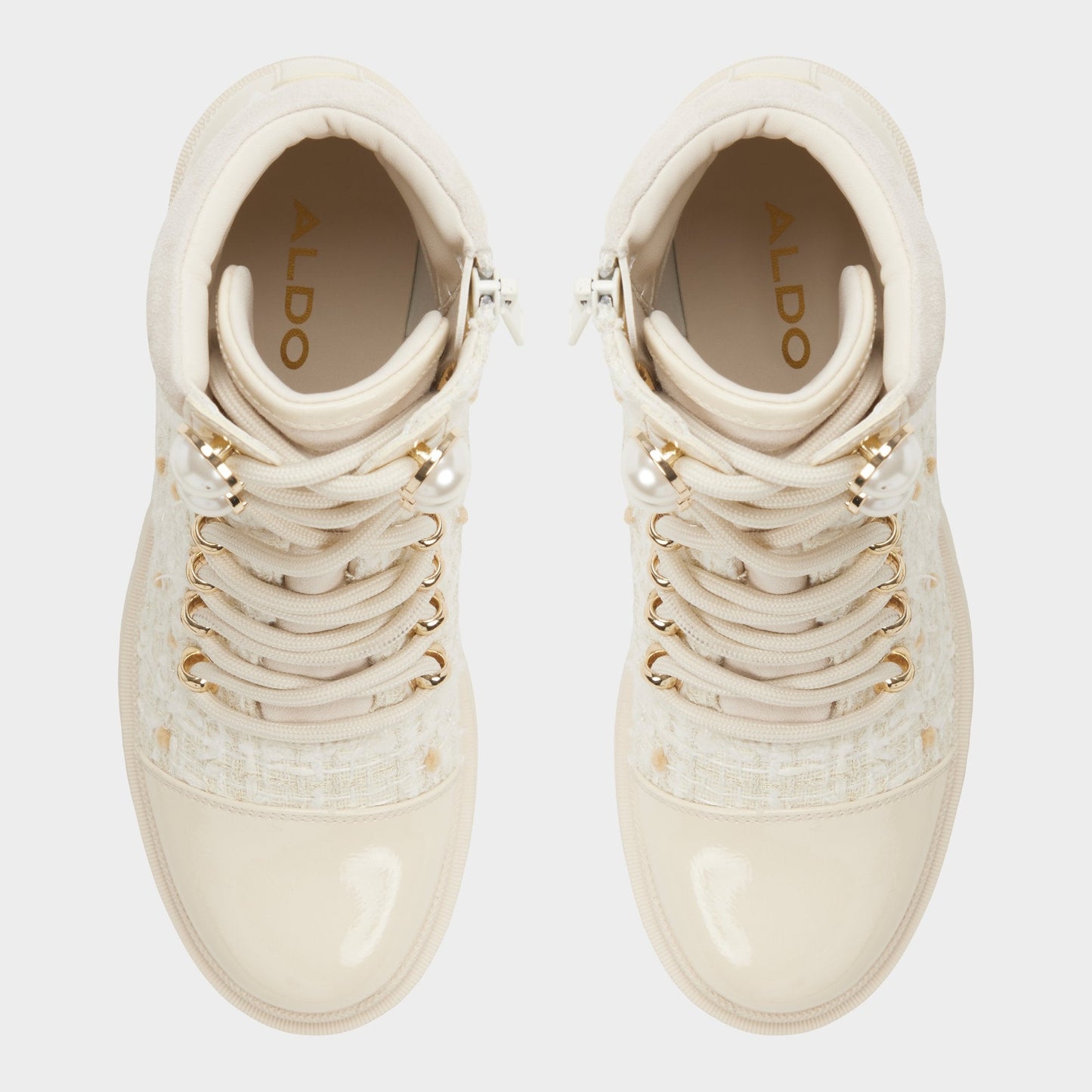 Mariettia in Other White - Lace-up boot, Lug sole | Aldo Recommended