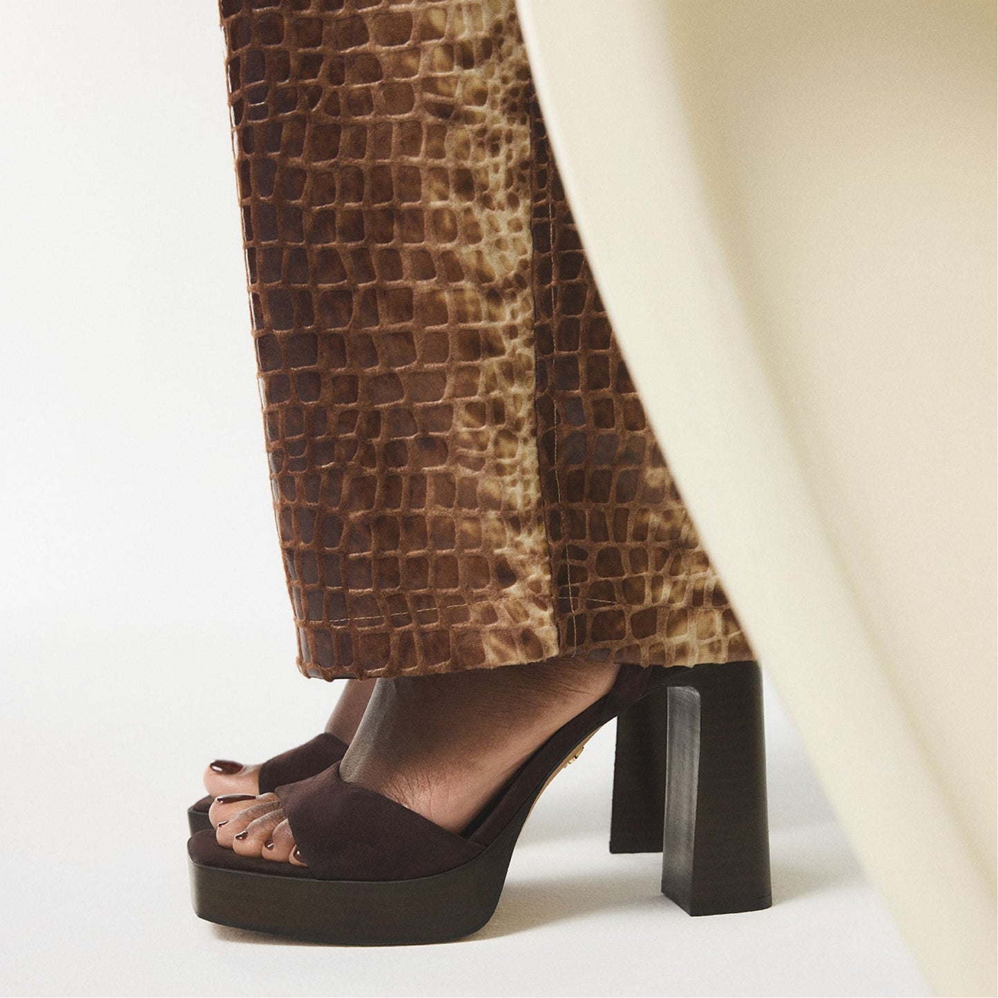 Lothon Dark Brown Women's Platform sandals - Strappy heeled sandal, Platform | Aldo Premium
