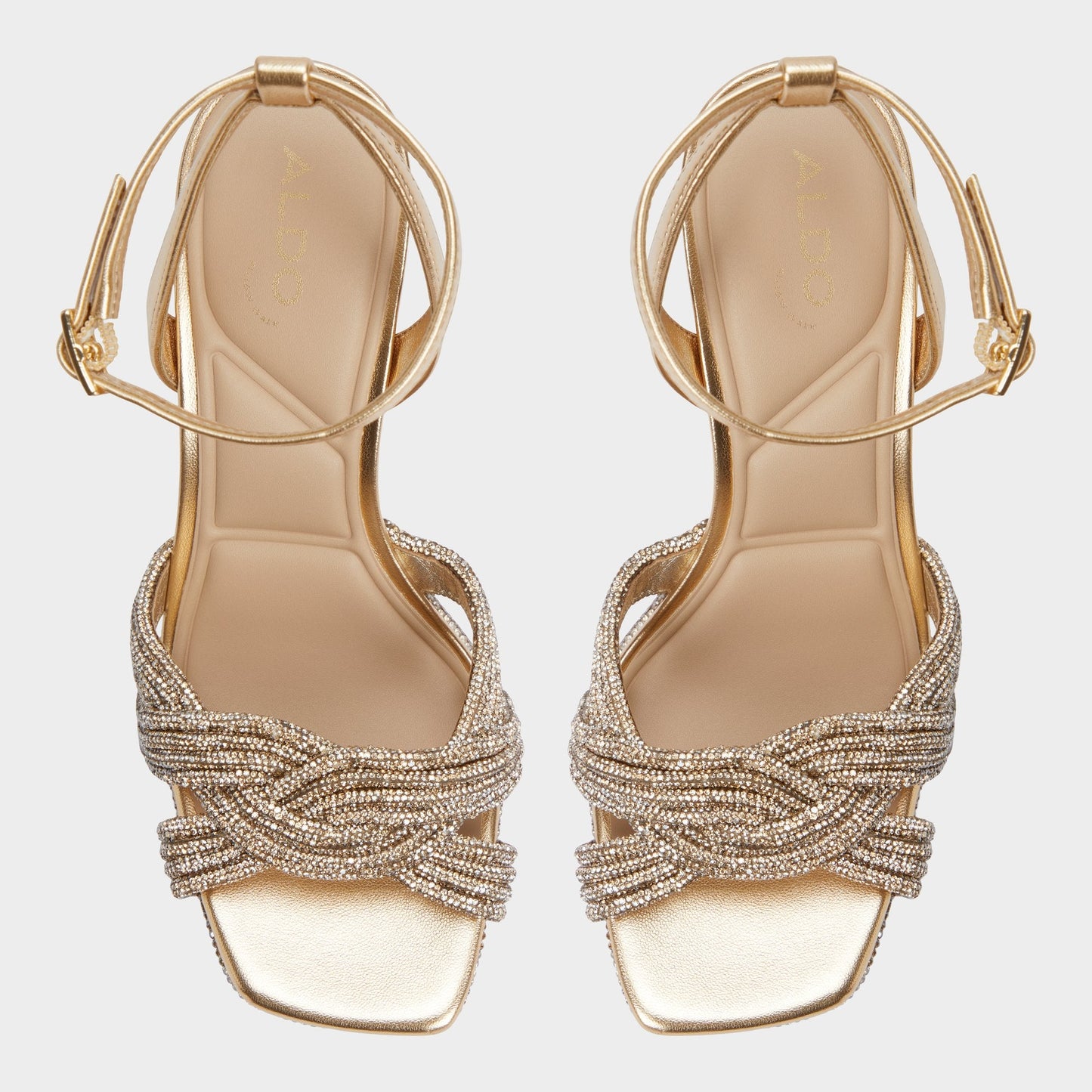 Shimma Gold Women's Iridescent metallics - Strappy heeled sandal, Platform | Aldo Featured