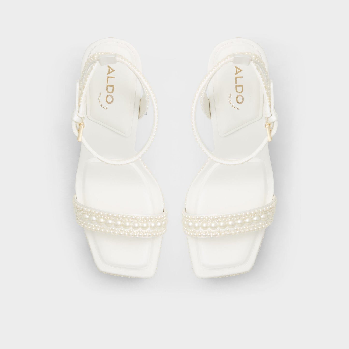 Lulu White Women's Strappy sandals - Strappy heeled sandal, Block heel | Aldo Trending