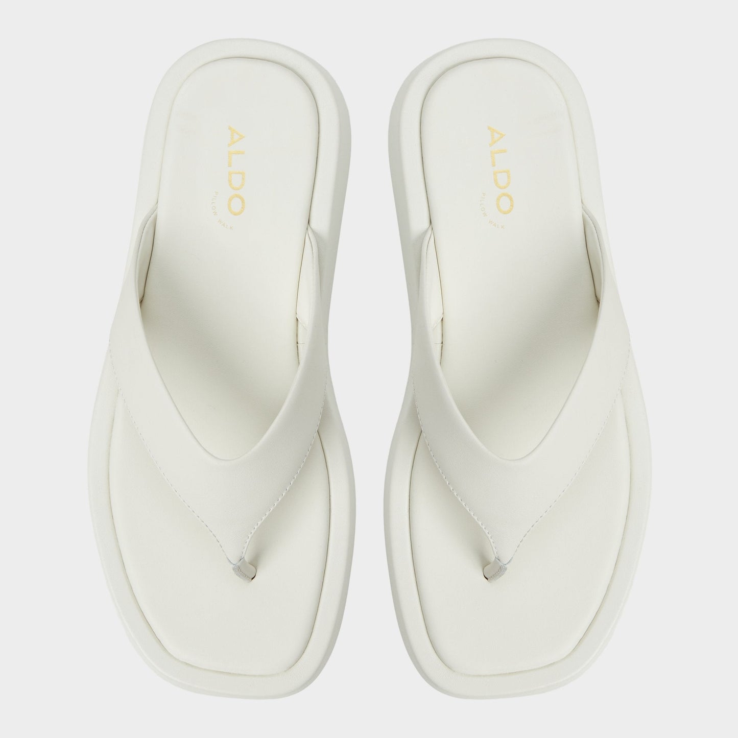 Grettle White/Bone Women's Flats - Flip flop, Flatform | Aldo Featured