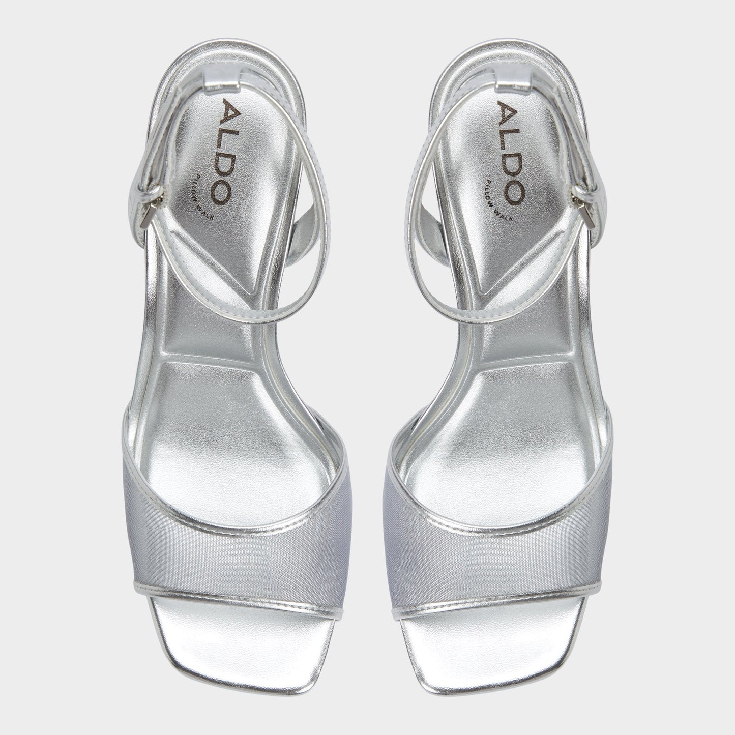Chicglimmer Silver Women's Platform sandals - Strappy heeled sandal, Block heel | Aldo Signature