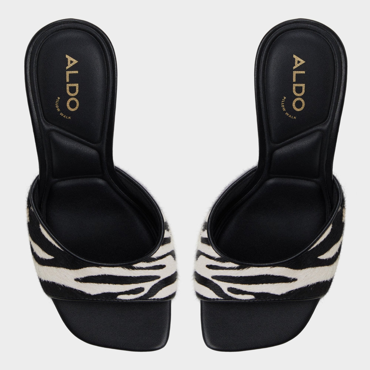 Evadalia White/Black Women's Heeled mules - Heeled mule | Aldo Premium