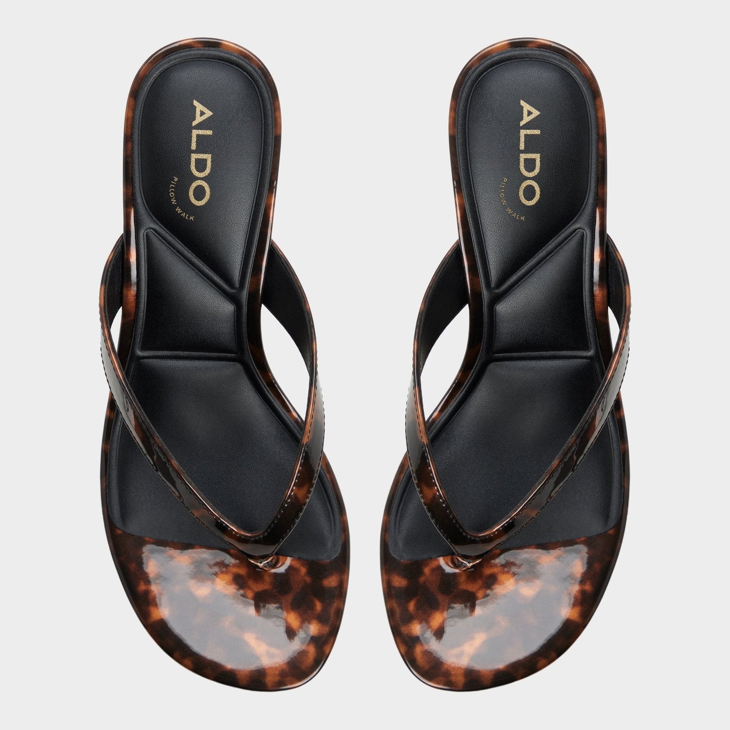 Jump in Open Brown - Heeled flip flop, Kitten heel | Aldo Premium