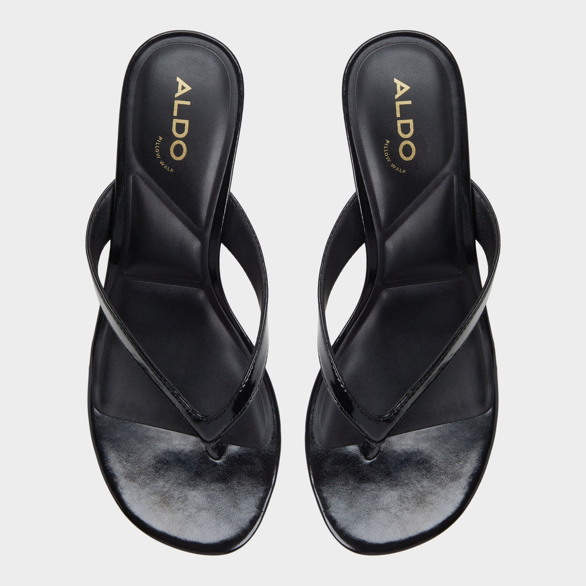 Jump Black Women's Strappy sandals - Heeled flip flop, Kitten heel | Aldo New