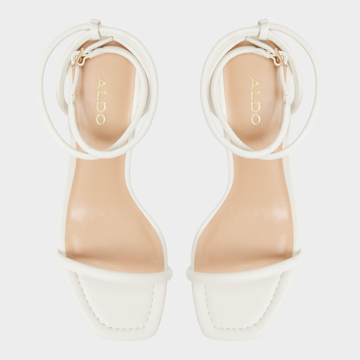 Demmi White Women's Strappy sandals - , Kitten heel | Aldo Signature