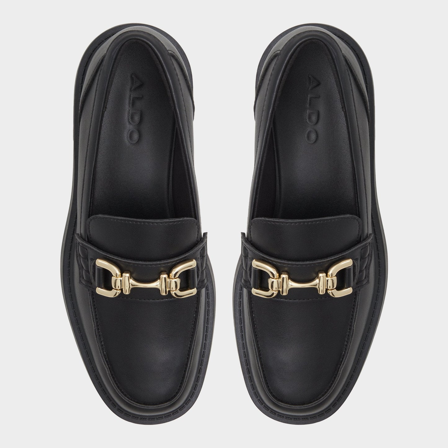 Oneameth Black Synthetic Smooth Women's Loafers & Oxfords - Loafer, Lug sole | Aldo Signature