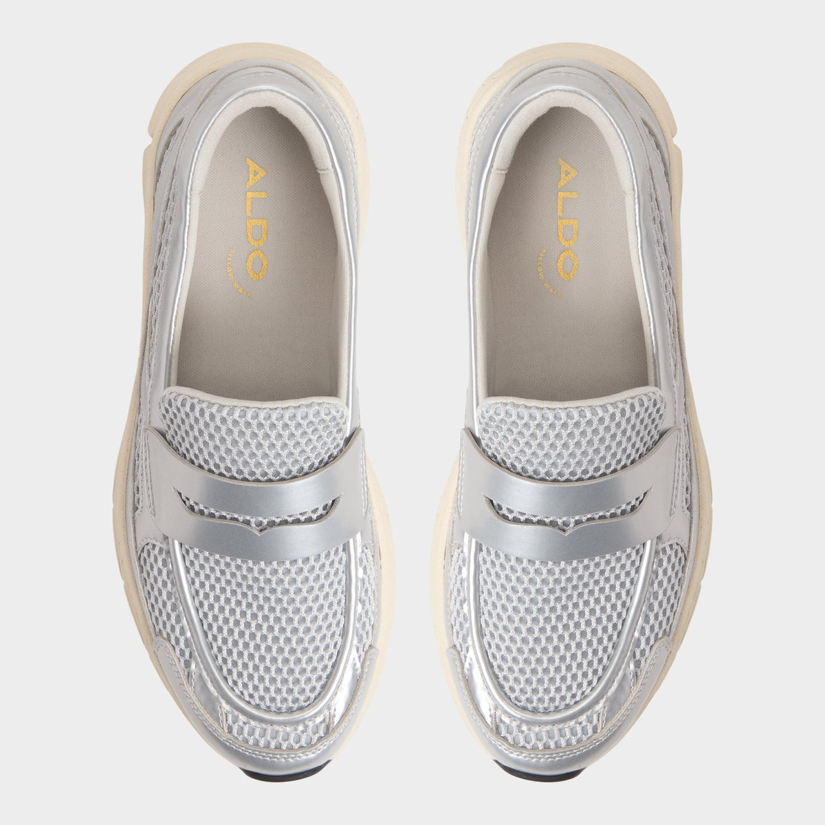 Loffy in Silver - Loafer, Jogger sole | Aldo Signature
