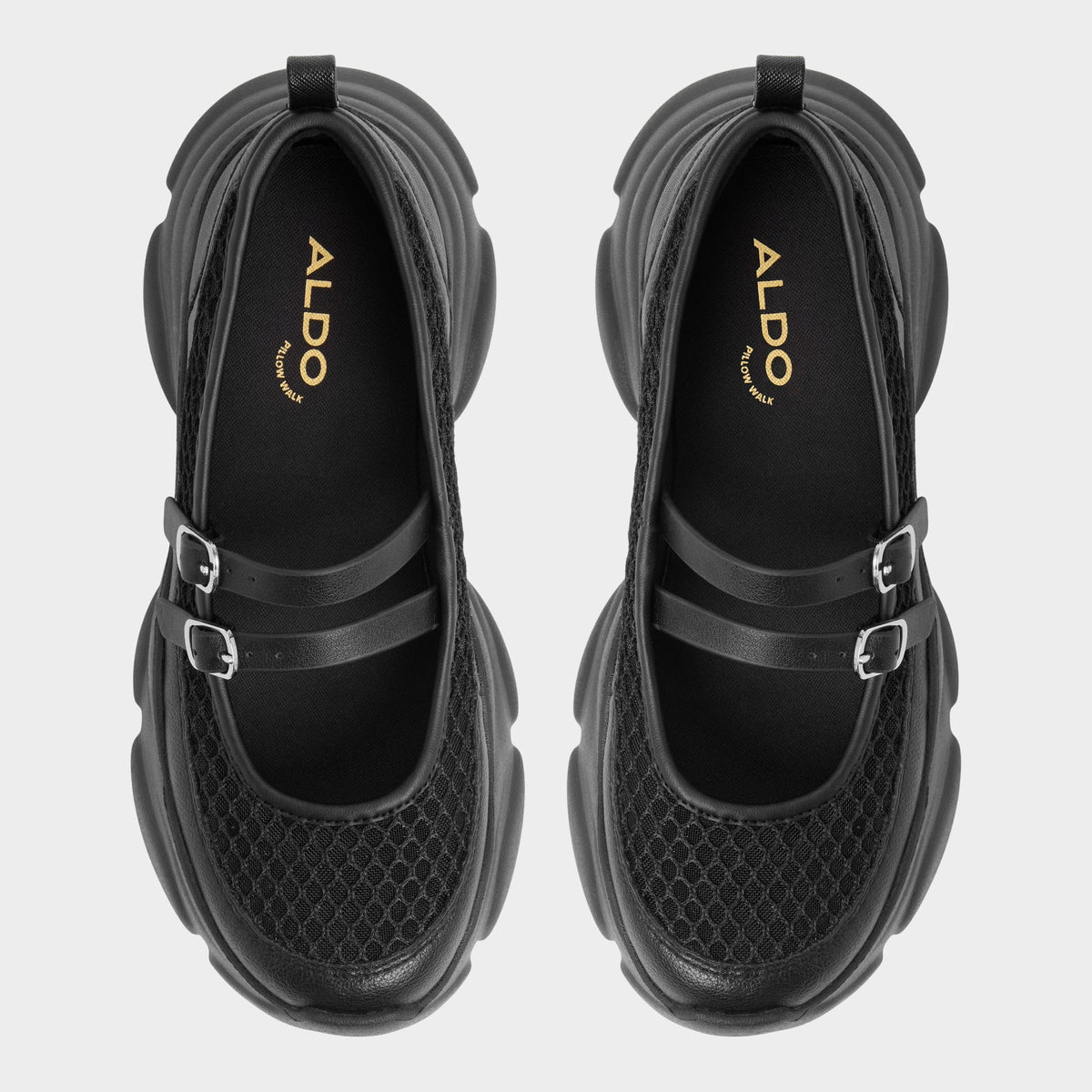 Aethera Black Women's Platform and wedge sneakers - Mary Jane Sneakers, Jogger sole | Aldo Essential