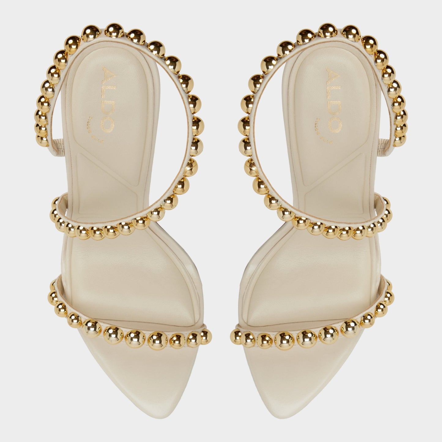 Attey in Cream - Strappy heeled sandal, Stiletto heel | Aldo Essential