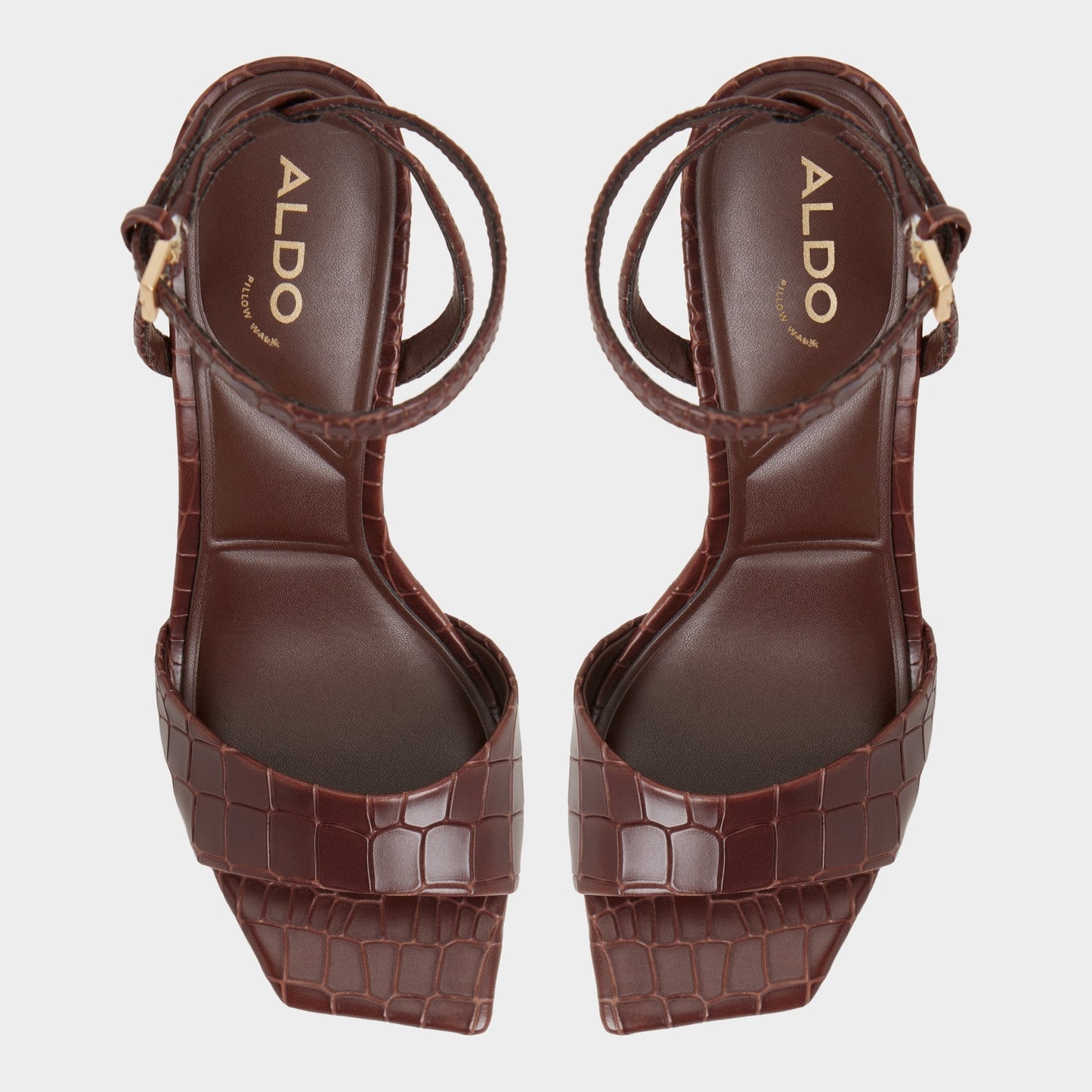 Harmonious in Dark Brown - Strappy heeled sandal | Aldo Premium