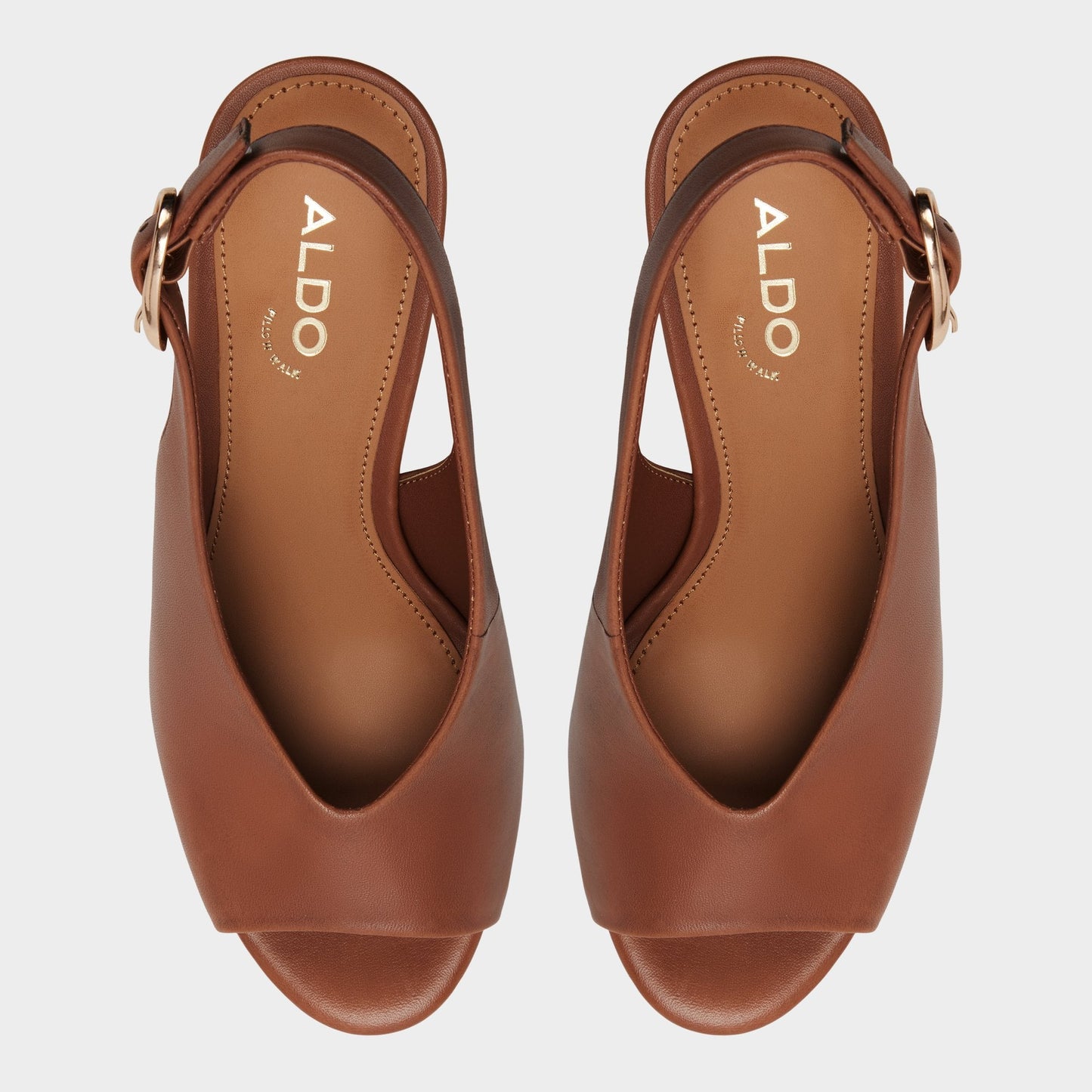 Tatianah in Dark Brown - Sling back heeled sandal, Wedge heel | Aldo Popular