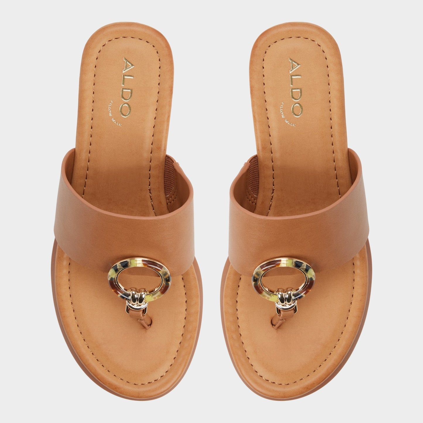 Friegan in Medium Brown - Slide sandal, Wedge heel | Aldo Essential