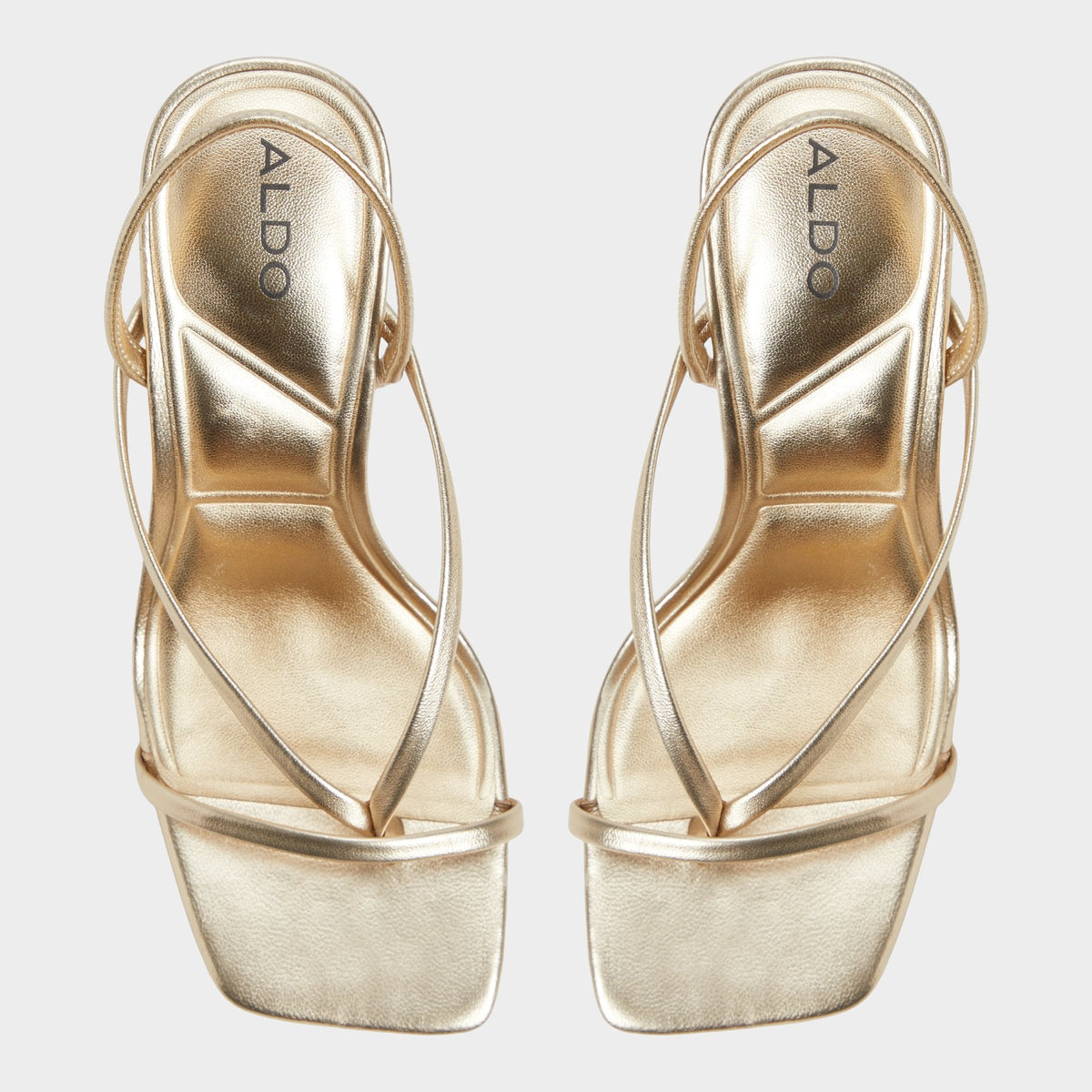 Riva Gold Women's Strappy sandals - Sling back heeled sandal, Stiletto heel | Aldo Classic