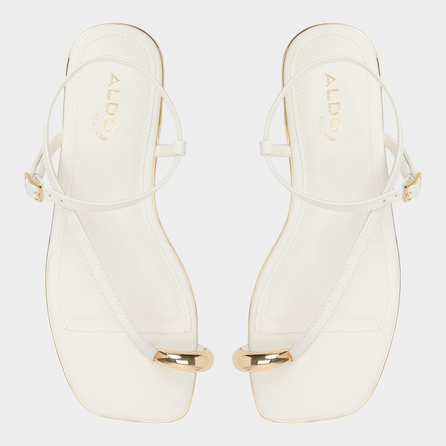 Jomalina White Women's Flats - Strappy flat sandal | Aldo Popular
