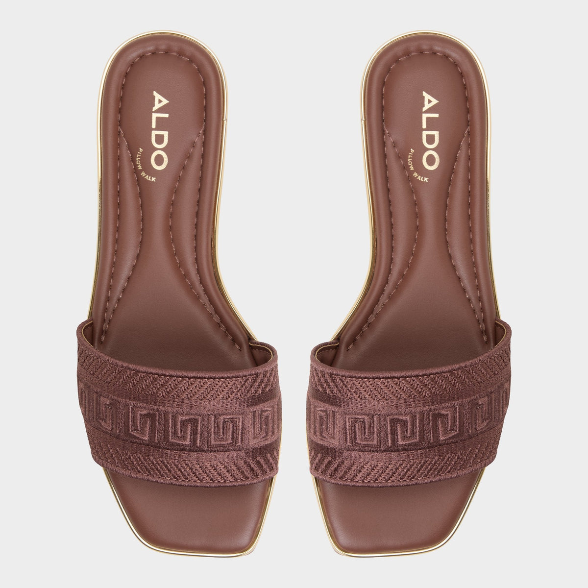 Oceania Medium Brown Women's Flats - Slide sandal | Aldo Recommended