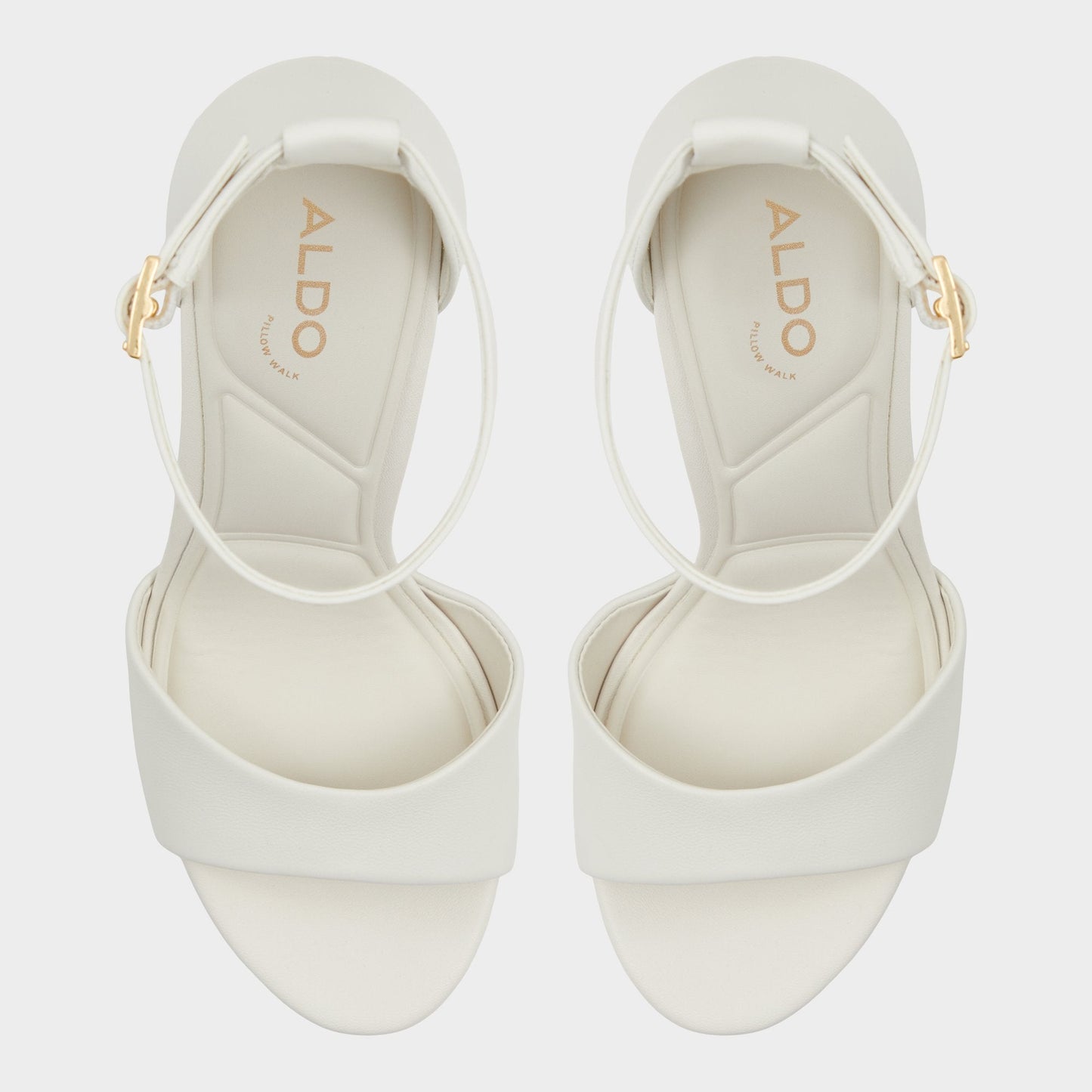 Enaegyn2.0 White/Bone Women's Platform Shoes - Strappy heeled sandal, Block heel | Aldo Essential