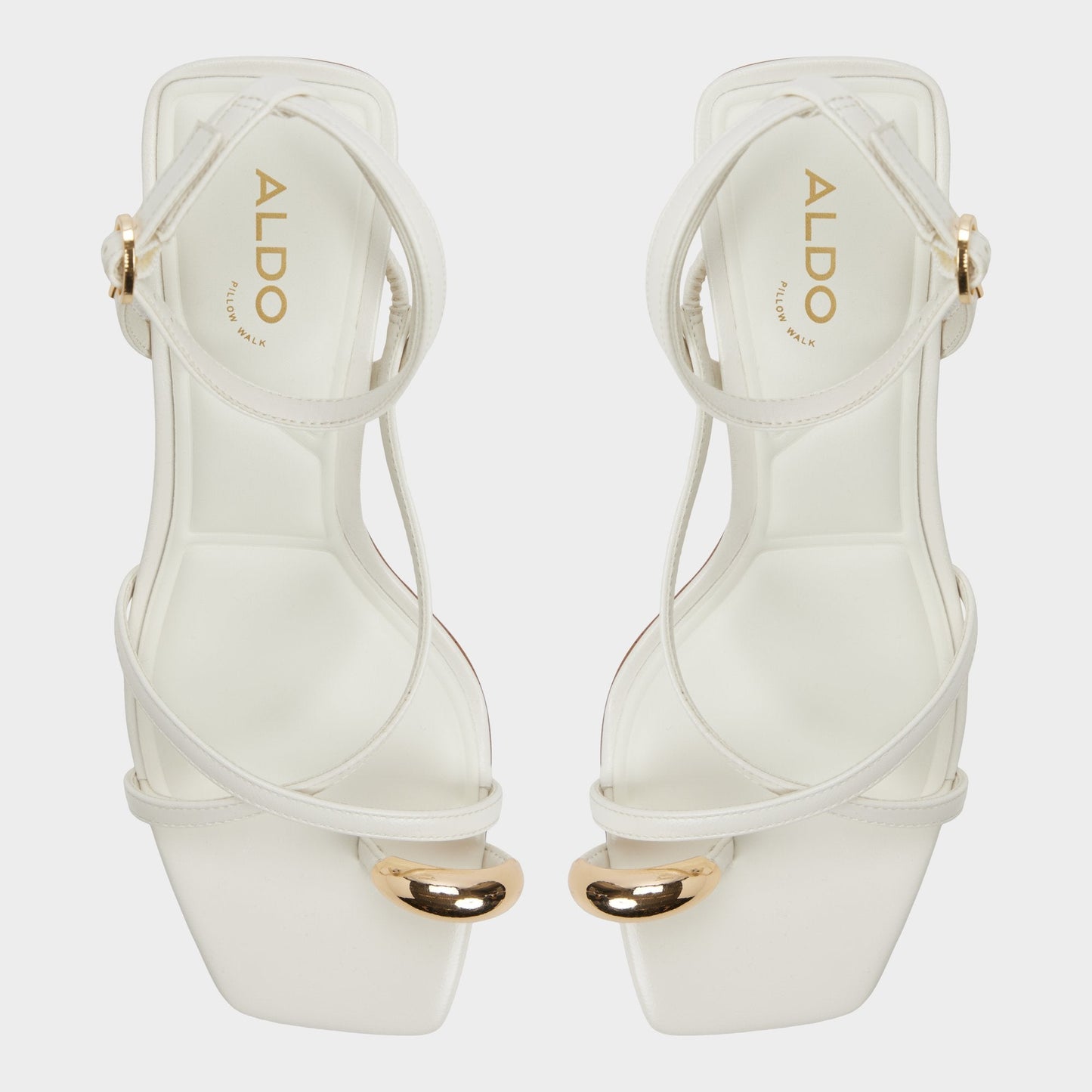 Elodiah White/Bone Women's Travel essentials - Strappy heeled sandal, Stiletto heel | Aldo Signature