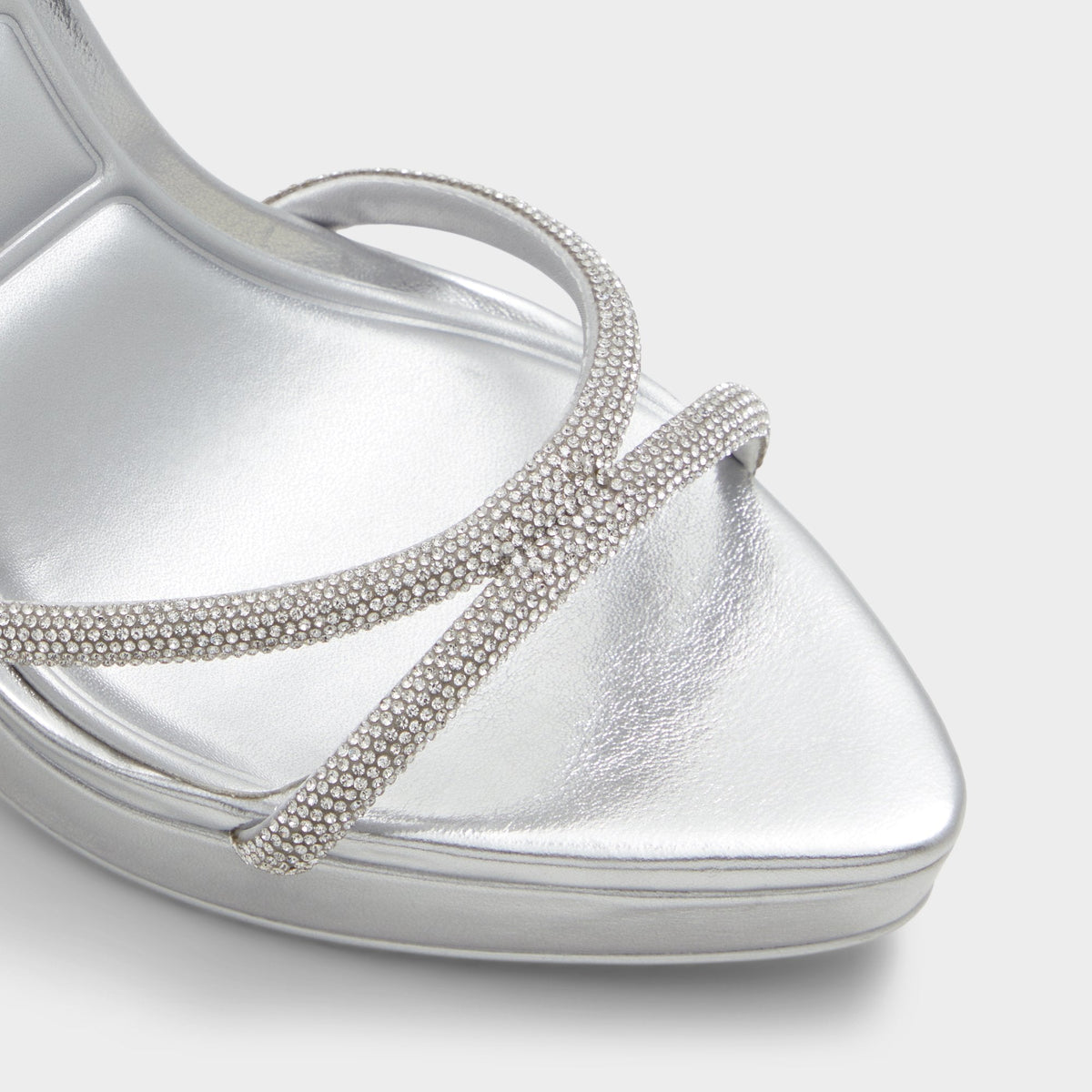 Izabella in Silver 13621003 - Strappy heeled sandal, Platform | Aldo Classic