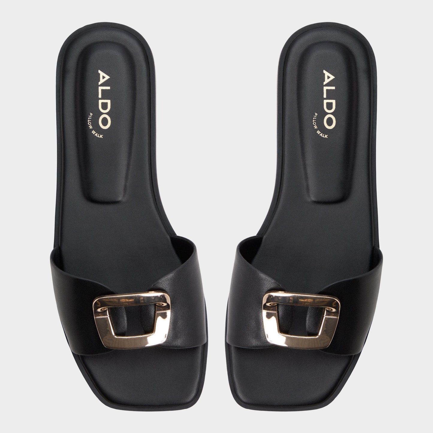 Tidella Black Women's Flats - Slide sandal | Aldo Exclusive
