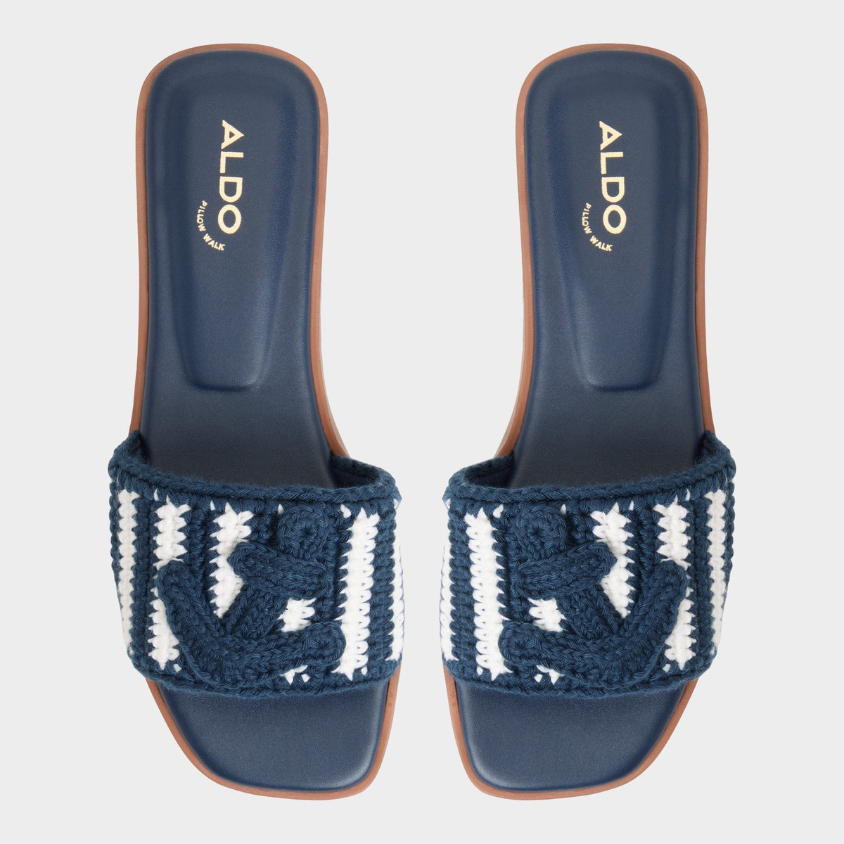 Sabbia Blue Combo Women's Flats - Slide sandal | Aldo Premium