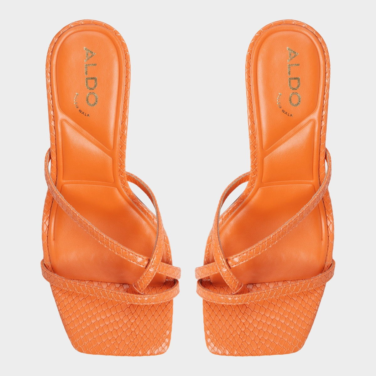 Calypsa Medium Orange Women's Heeled mules - Strappy heeled sandal | Aldo Signature