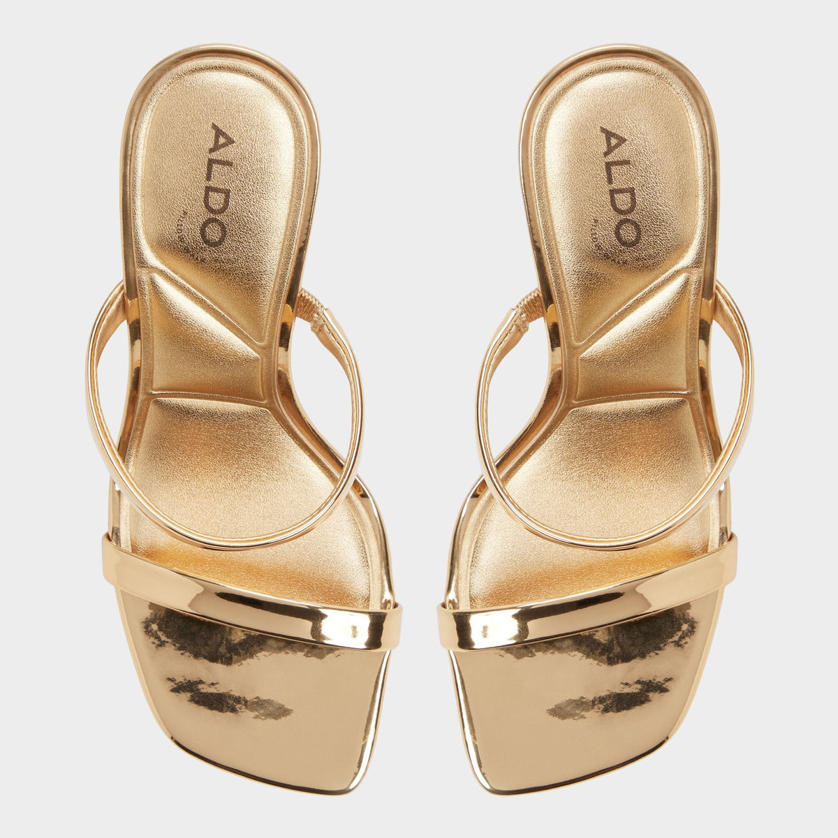 Evalyn in Gold - Strappy heeled sandal, Stiletto heel | Aldo Exclusive