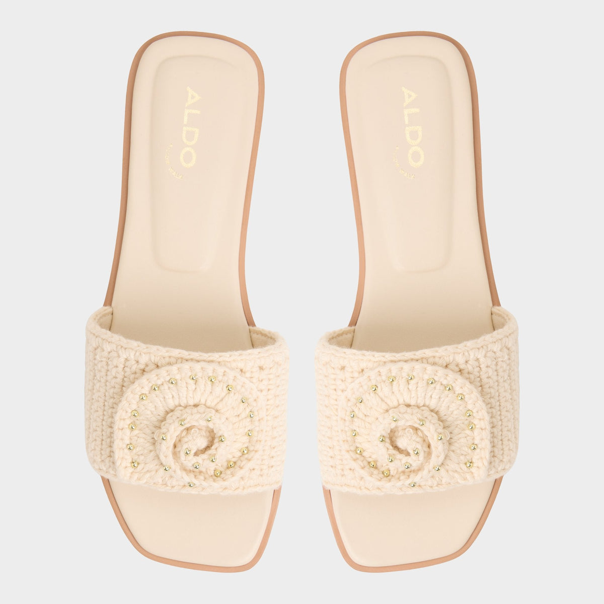 Sabbia Light Beige Women's Flats - Slide sandal | Aldo Signature