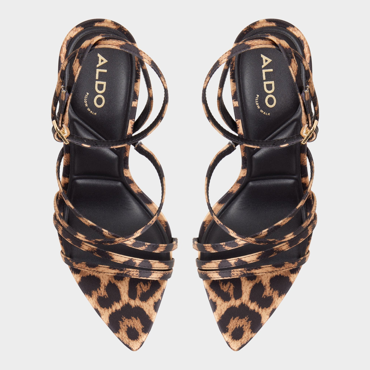 Solania Brown Multi Women's Strappy sandals - Strappy heeled sandal, Stiletto heel | Aldo New