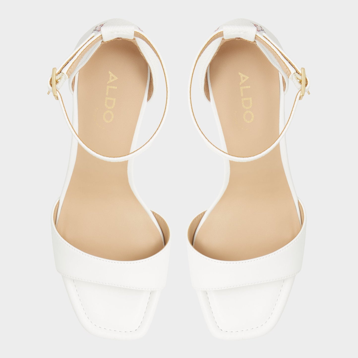 Enaegyn White Multi Women's Strappy sandals - Strappy heeled sandal, Block heel | Aldo Trending