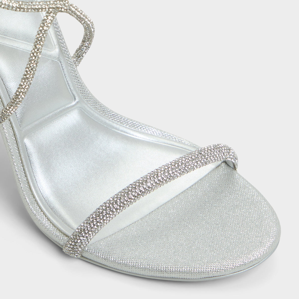 Caladonia Silver Women's Iridescent metallics - Strappy heeled sandal, Stiletto heel | Aldo Best Seller