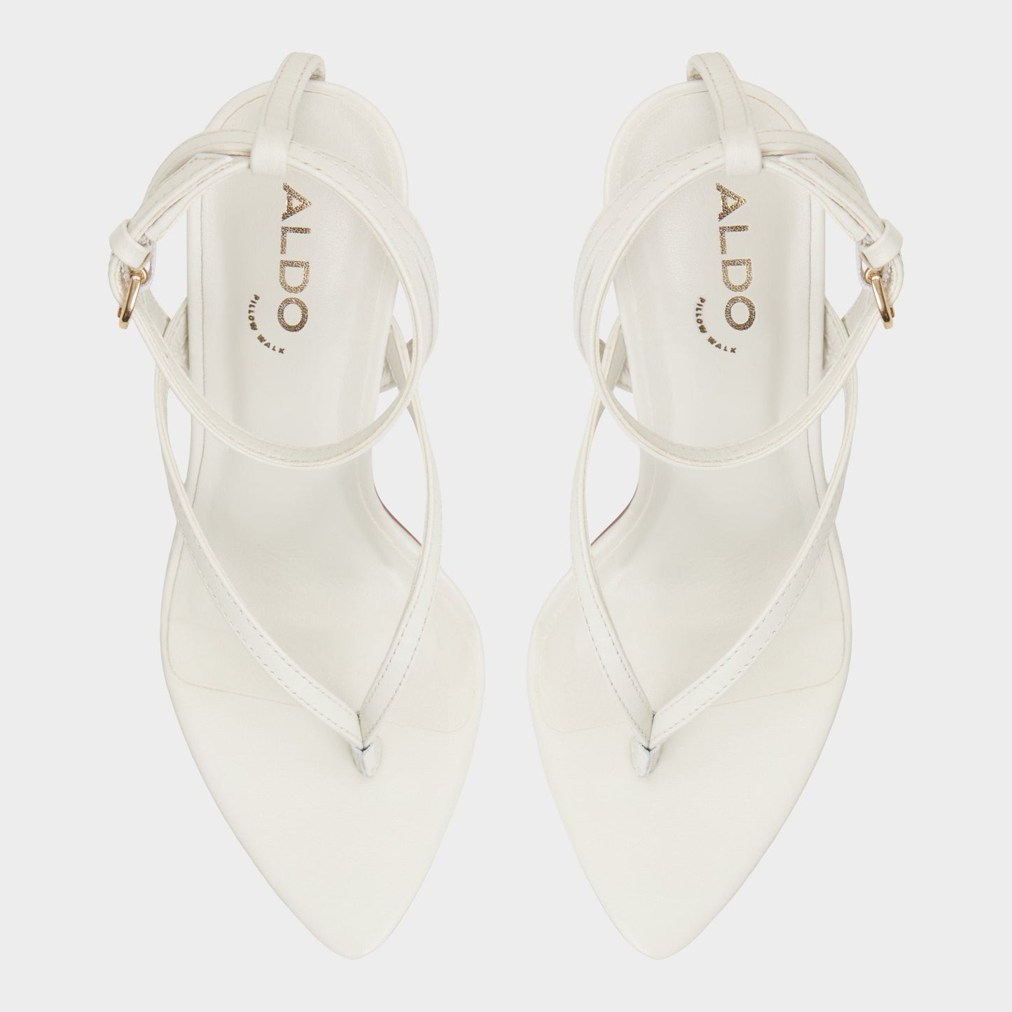 Abyfindley White/Bone Women's Strappy sandals - Heeled flip flop | Aldo Featured