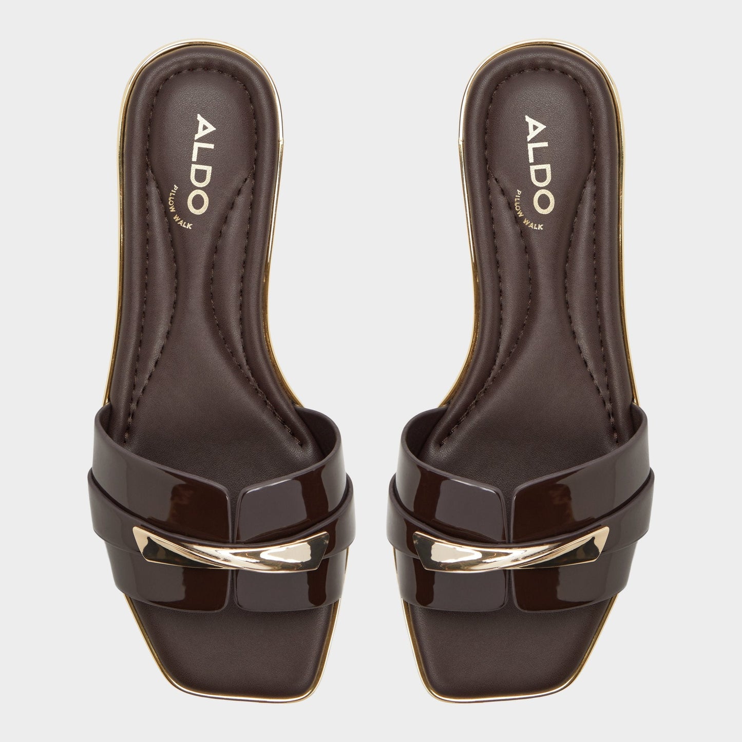 Darlina Medium Brown Women's Flats - Slide sandal | Aldo Premium