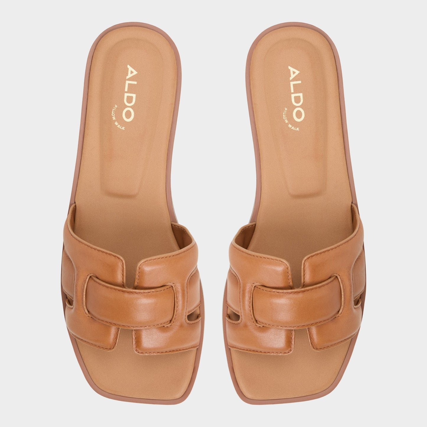Eleny Medium Brown Women's Flats - Slide sandal | Aldo Popular