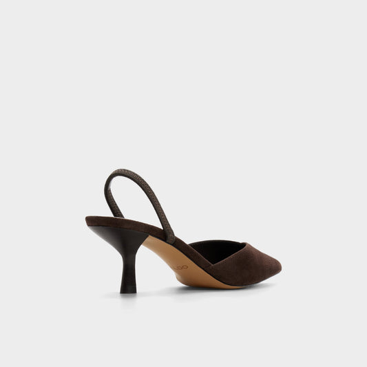 Re in Olivia Dark Brown - Sling back high heel, Stiletto heel | Aldo Exclusive