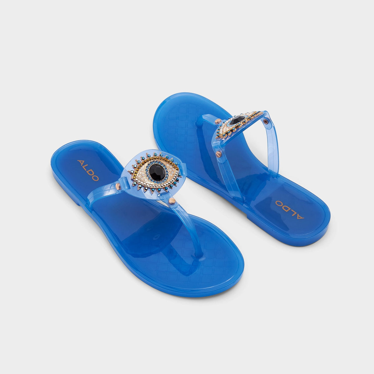 Ebariel Medium Blue Women's Jelly Sandals & Flip Flops - T-strap sandal | Aldo Exclusive