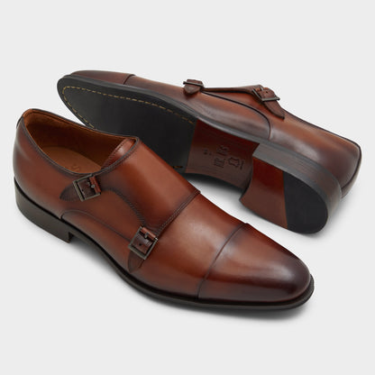 Axwell Cognac Men's Dress Shoes - Monkstrap loafer | Aldo Essential