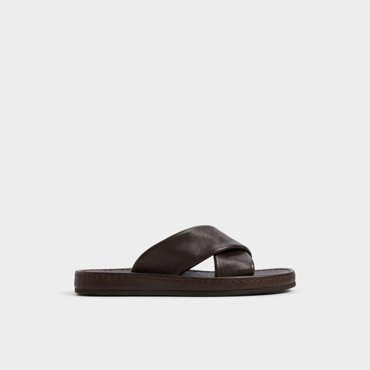 Steele Dark Brown Men's Sandals & Slides - Slide sandal | Aldo Classic