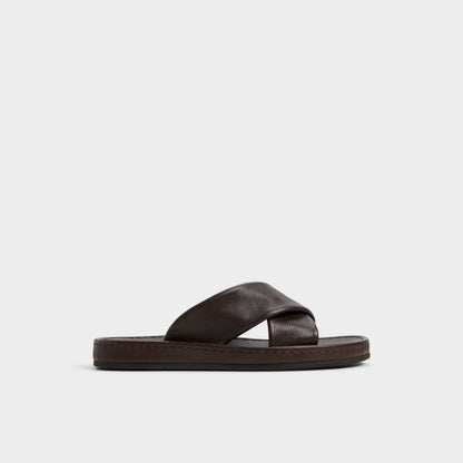 Steele Dark Brown Men's Sandals & Slides - Slide sandal | Aldo Classic