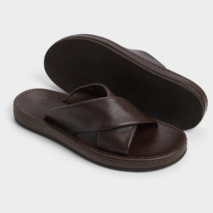 Steele Dark Brown Men's Sandals & Slides - Slide sandal | Aldo Classic
