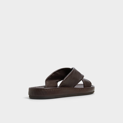 Steele Dark Brown Men's Sandals & Slides - Slide sandal | Aldo Classic