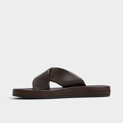 Steele Dark Brown Men's Sandals & Slides - Slide sandal | Aldo Classic