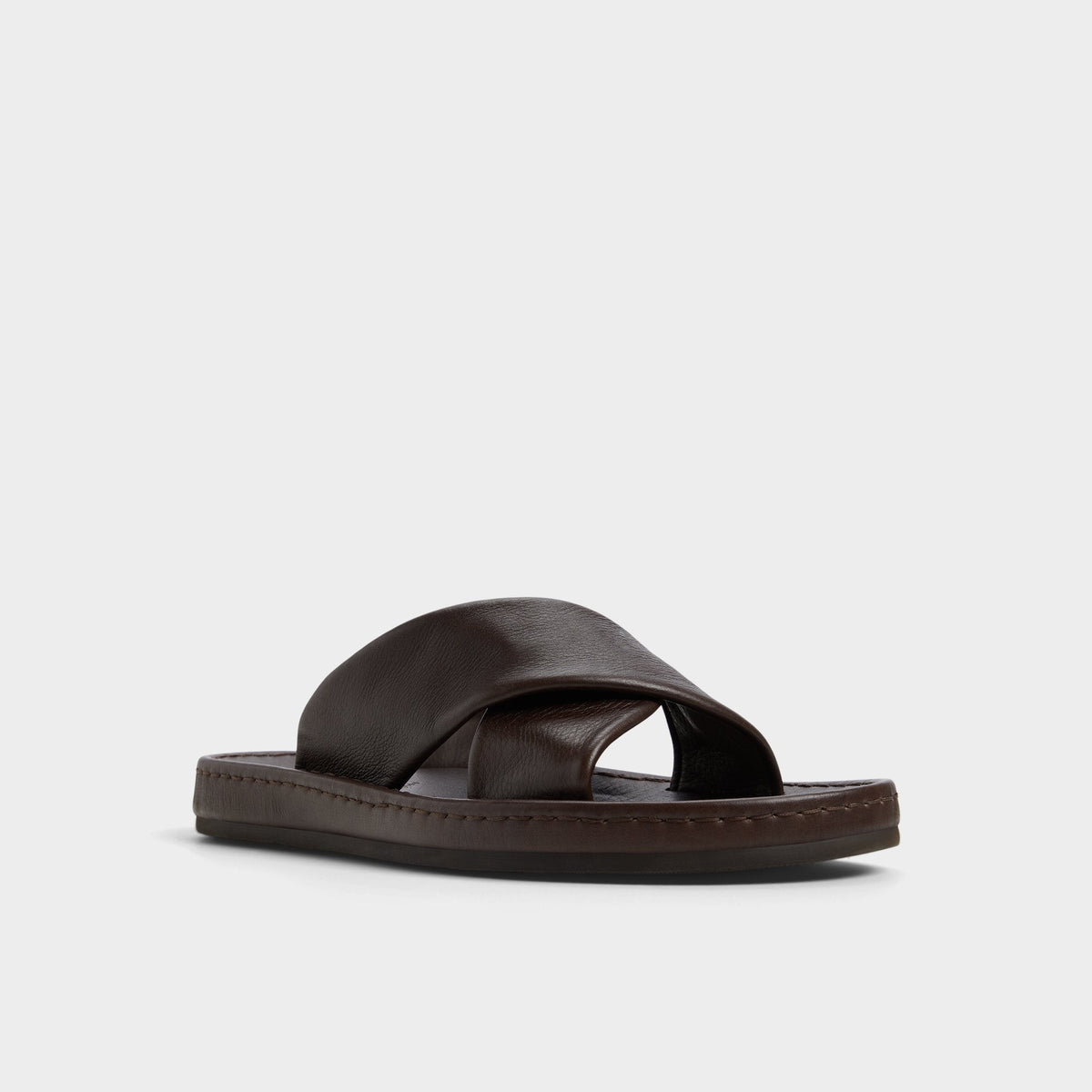 Steele Dark Brown Men's Sandals & Slides - Slide sandal | Aldo Classic