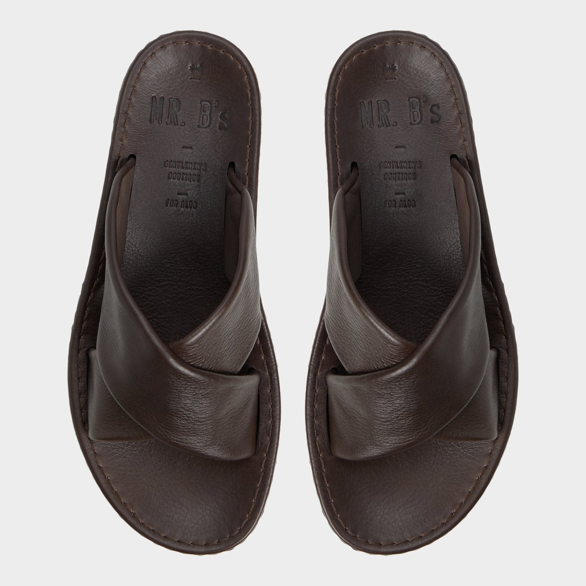 Steele Dark Brown Men's Sandals & Slides - Slide sandal | Aldo Classic