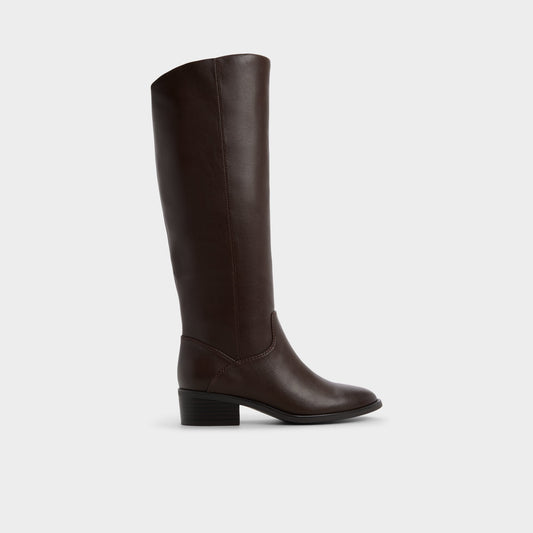 Kaydienh in Dark Brown - Knee-high boot, Block heel | Aldo Trending