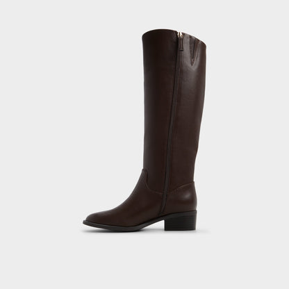 Kaydienh in Dark Brown - Knee-high boot, Block heel | Aldo Trending