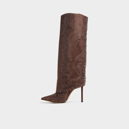 Livydalia in Dark Brown - Knee-high boot, Stiletto heel | Aldo Best Seller