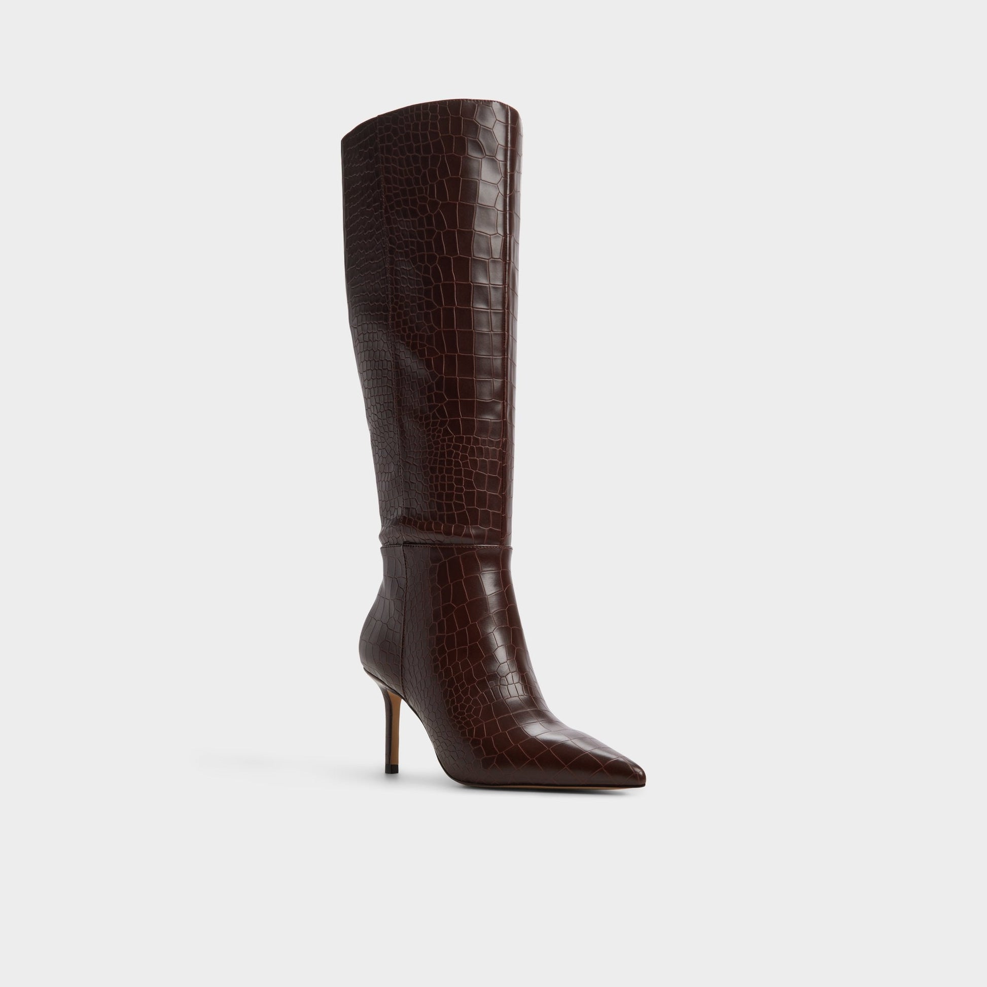 Saphiria Dark Brown Women's Tall Boots - Knee-high boot, Stiletto heel | Aldo Signature