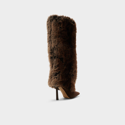 Lennore in Dark Brown 14163383 - Knee-high boot, Stiletto heel | Aldo Trending
